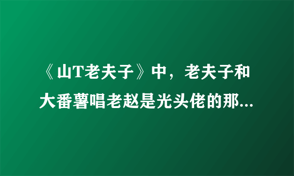 《山T老夫子》中，老夫子和大番薯唱老赵是光头佬的那段，谁有歌词?