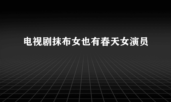 电视剧抹布女也有春天女演员