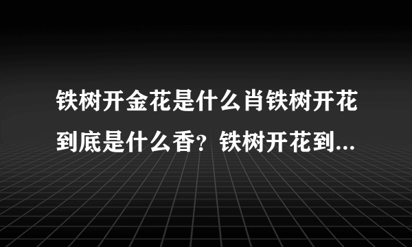 铁树开金花是什么肖铁树开花到底是什么香？铁树开花到底是什么生肖？