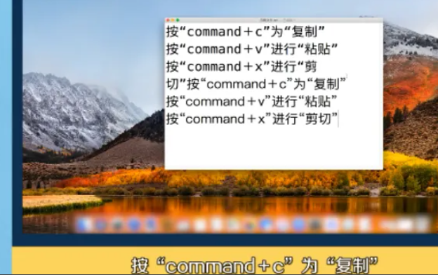 苹果电脑复制粘贴的快捷键
