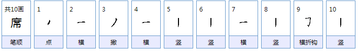 席怎么组词？