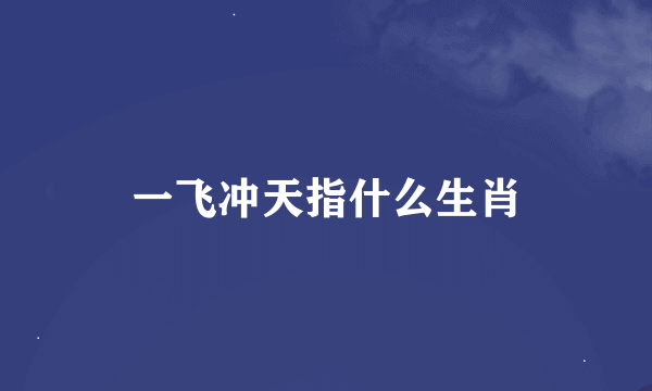 一飞冲天指什么生肖