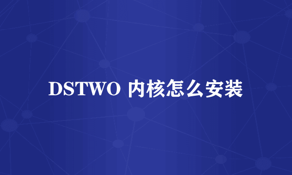 DSTWO 内核怎么安装