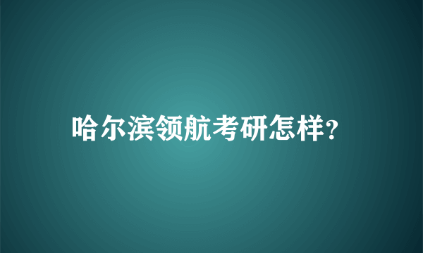 哈尔滨领航考研怎样？