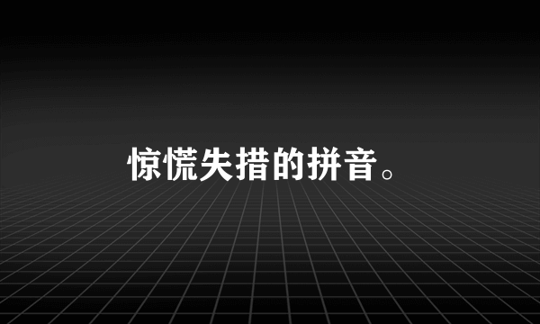 惊慌失措的拼音。