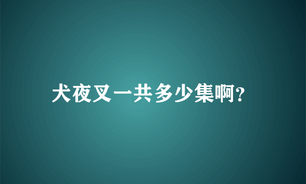 犬夜叉一共多少集啊？