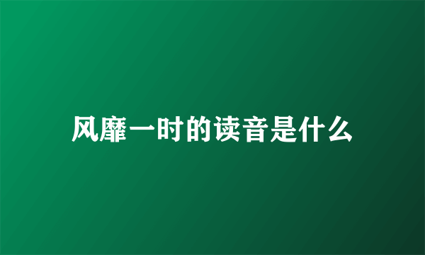 风靡一时的读音是什么