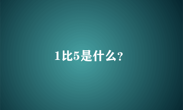 1比5是什么？