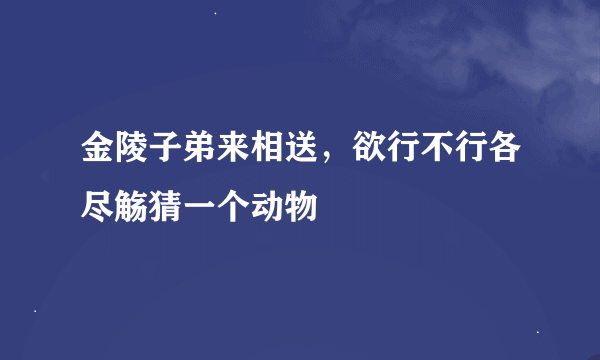 金陵子弟来相送，欲行不行各尽觞猜一个动物