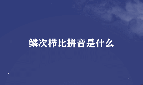 鳞次栉比拼音是什么