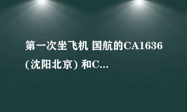 第一次坐飞机 国航的CA1636(沈阳北京) 和CA1901(北京乌鲁木齐) 请教问题!