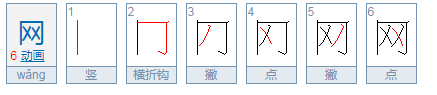 网字的笔顺