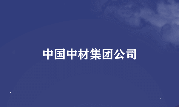 中国中材集团公司