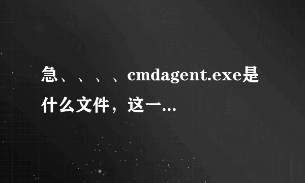 急、、、、cmdagent.exe是什么文件，这一个占了我325MB内存。