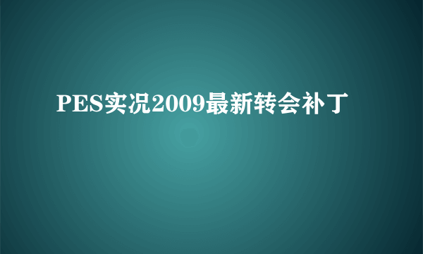 PES实况2009最新转会补丁