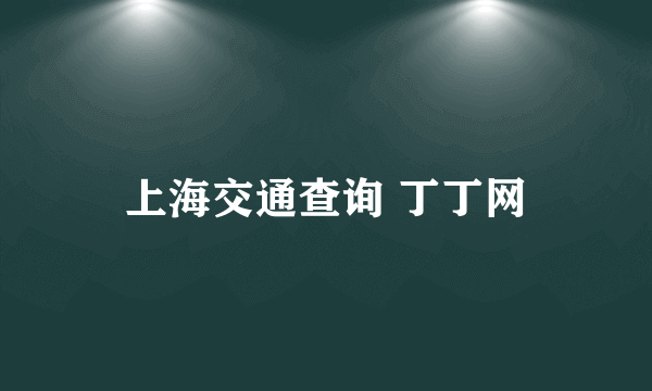 上海交通查询 丁丁网