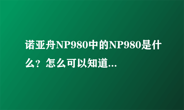 诺亚舟NP980中的NP980是什么？怎么可以知道自己的是什么版的？