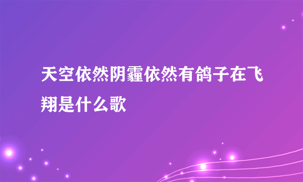 天空依然阴霾依然有鸽子在飞翔是什么歌