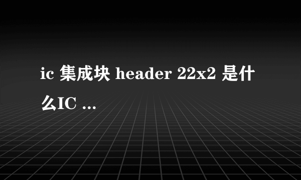 ic 集成块 header 22x2 是什么IC ？ 在那里有得买 ？ 多少钱一个？ 有