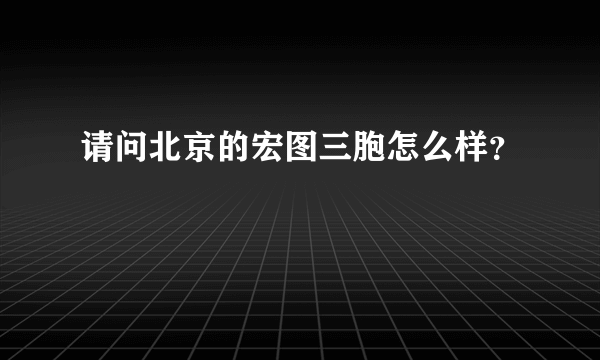 请问北京的宏图三胞怎么样？