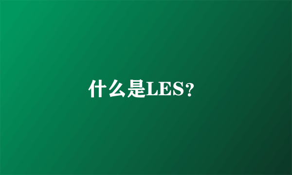 什么是LES？