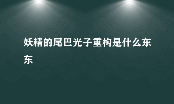 妖精的尾巴光子重构是什么东东