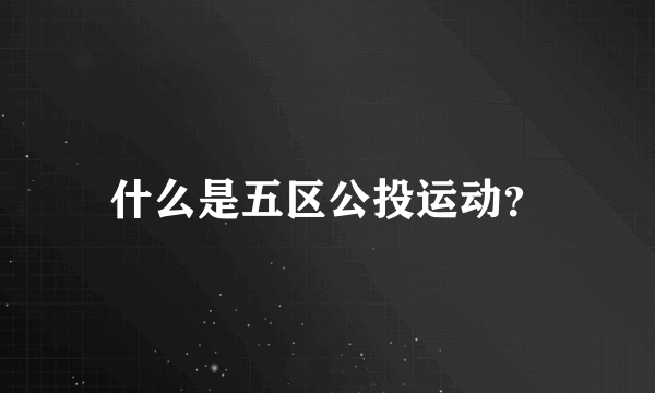 什么是五区公投运动？