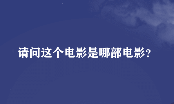 请问这个电影是哪部电影？