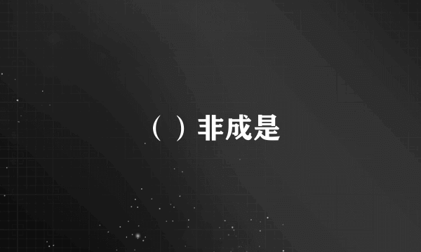 （）非成是