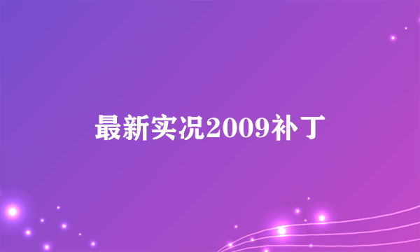 最新实况2009补丁