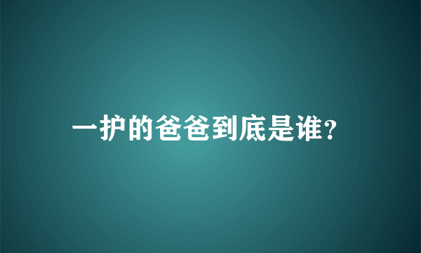 一护的爸爸到底是谁？