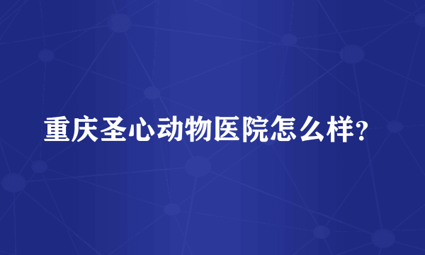 重庆圣心动物医院怎么样？