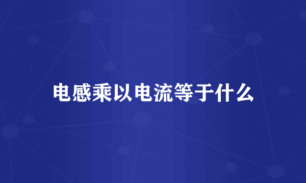 电感乘以电流等于什么