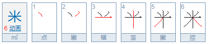 米怎么组词