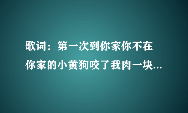 歌词：第一次到你家你不在 你家的小黄狗咬了我肉一块    歌叫什么名字，哪里有下载？