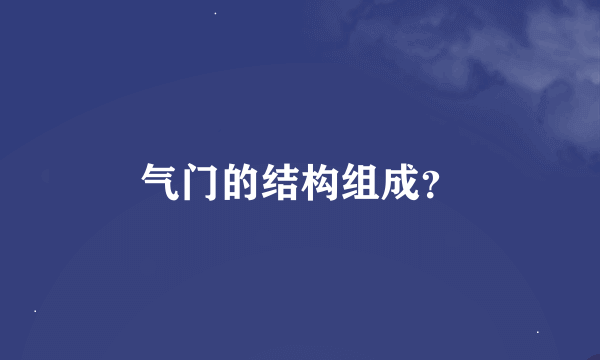 气门的结构组成？