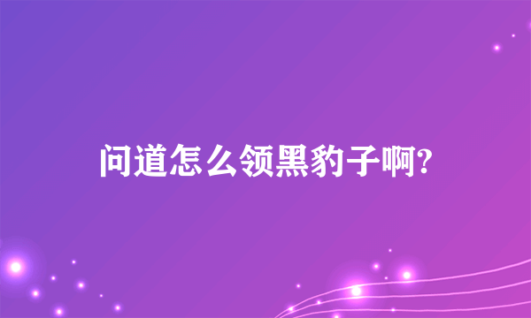 问道怎么领黑豹子啊?