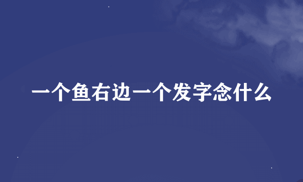 一个鱼右边一个发字念什么