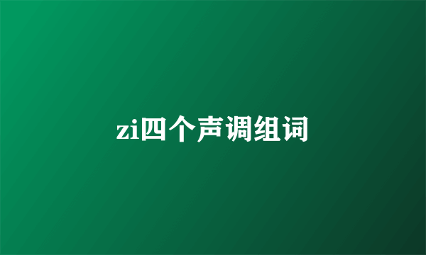 zi四个声调组词