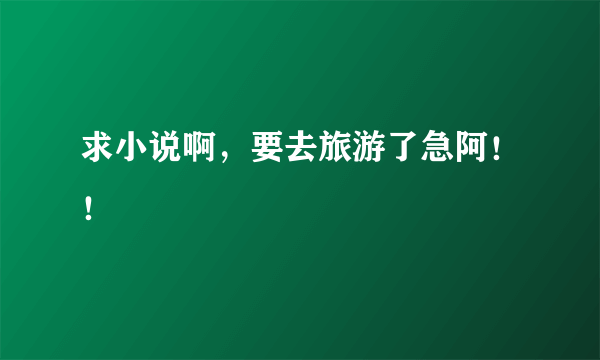 求小说啊，要去旅游了急阿！！