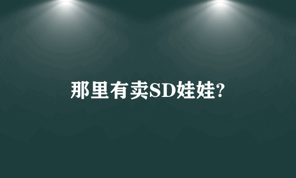 那里有卖SD娃娃?