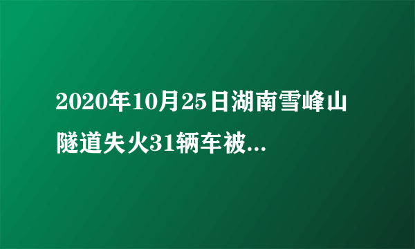 2020年10月25日湖南雪峰山隧道失火31辆车被烧，我想问我的车没有保险，谁赔偿啊？