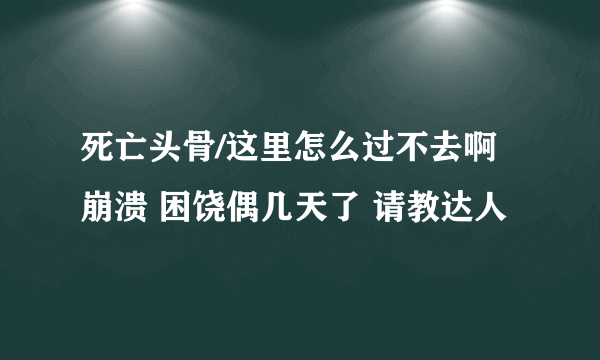 死亡头骨/这里怎么过不去啊 崩溃 困饶偶几天了 请教达人