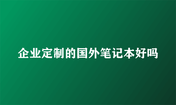 企业定制的国外笔记本好吗