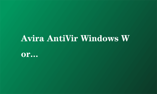 Avira AntiVir Windows Workstation, version 7 (for 98, 98 SE and Me)