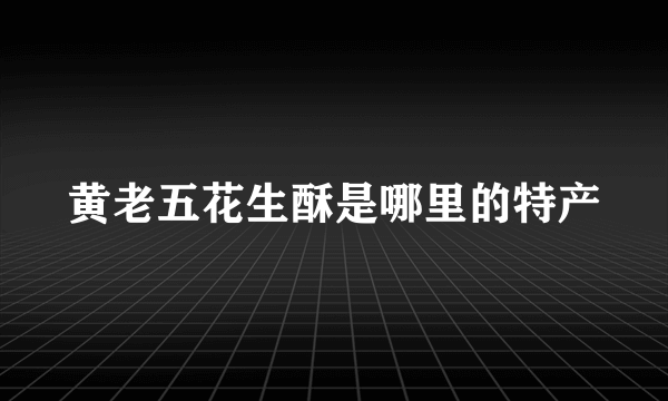 黄老五花生酥是哪里的特产