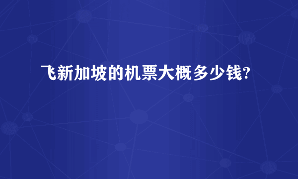 飞新加坡的机票大概多少钱?