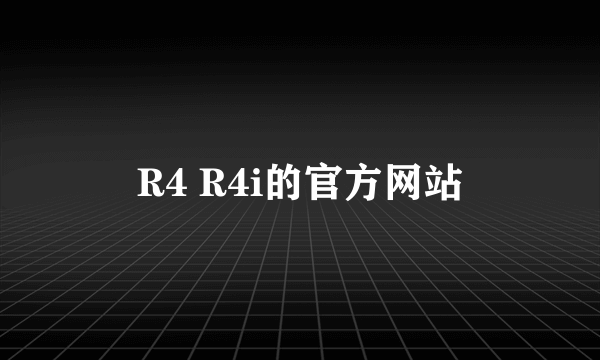 R4 R4i的官方网站