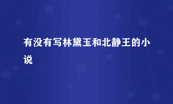 有没有写林黛玉和北静王的小说