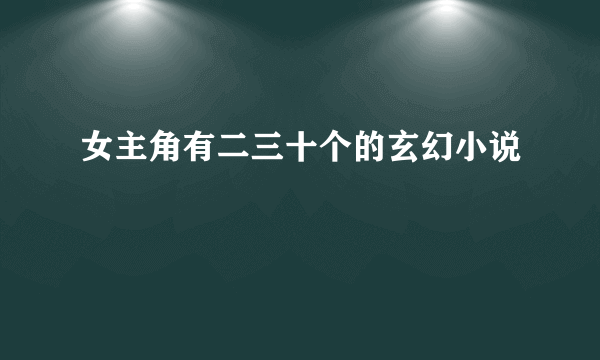 女主角有二三十个的玄幻小说